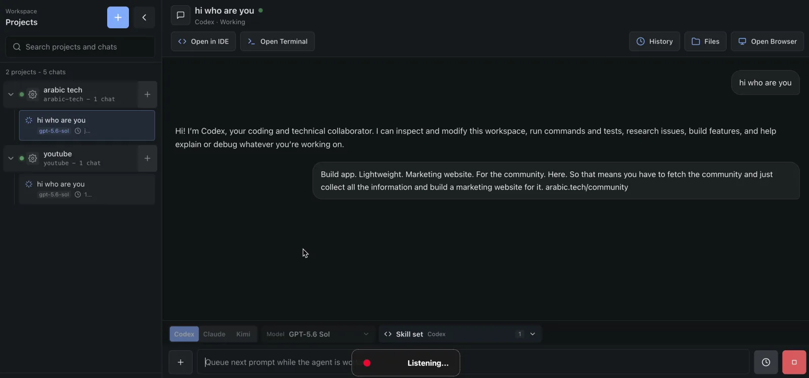 Independent chats working in parallel inside the same Remote workspace